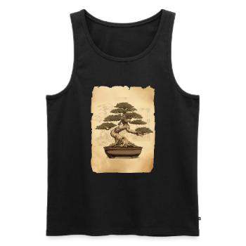bonsai Japanese Art - Männer Premium Bio Tank Top - Schwarz - Vorne - AI Model Male 178 light (178cm)