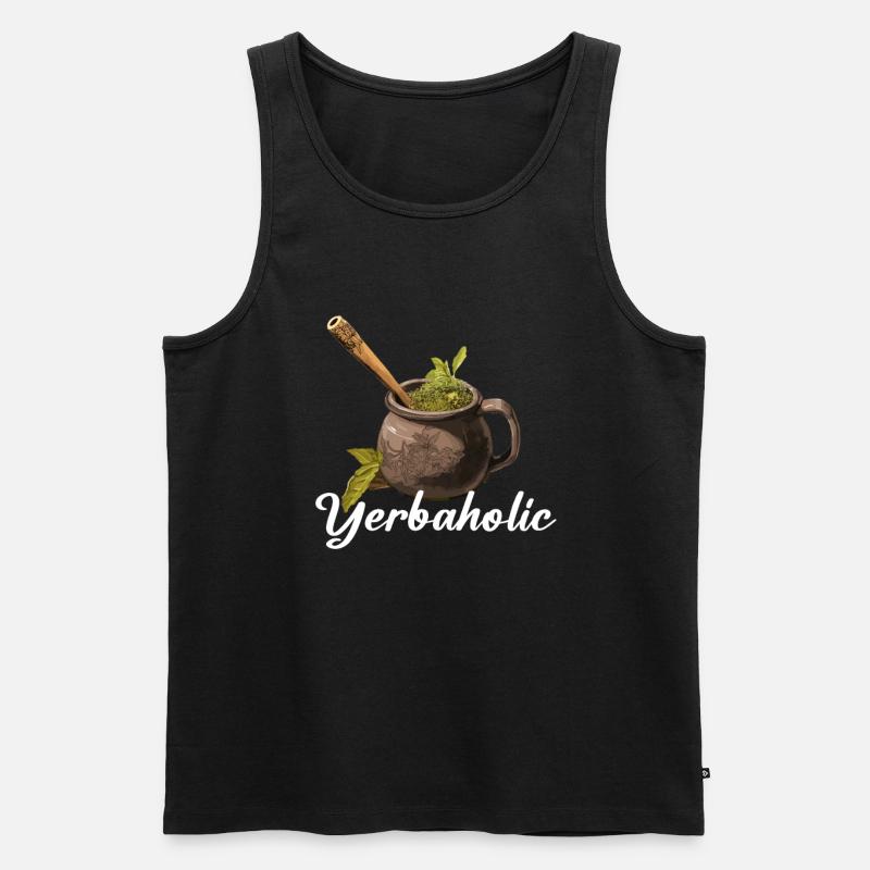Yerba Mate argentina - Männer Premium Bio Tank Top - Schwarz
