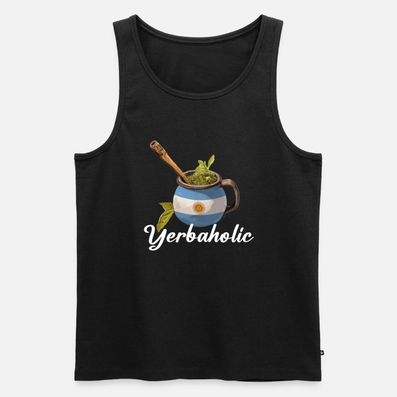 Yerba Mate argentina - Männer Premium Bio Tank Top - Schwarz