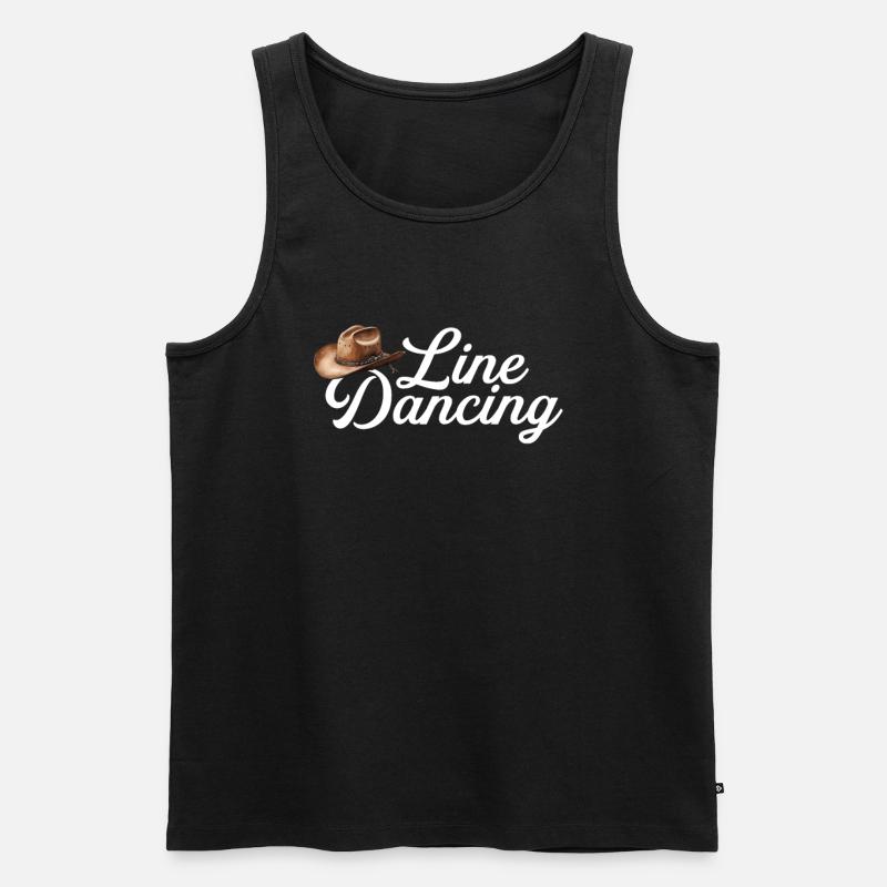 Line dancing - Männer Premium Bio Tank Top - Schwarz