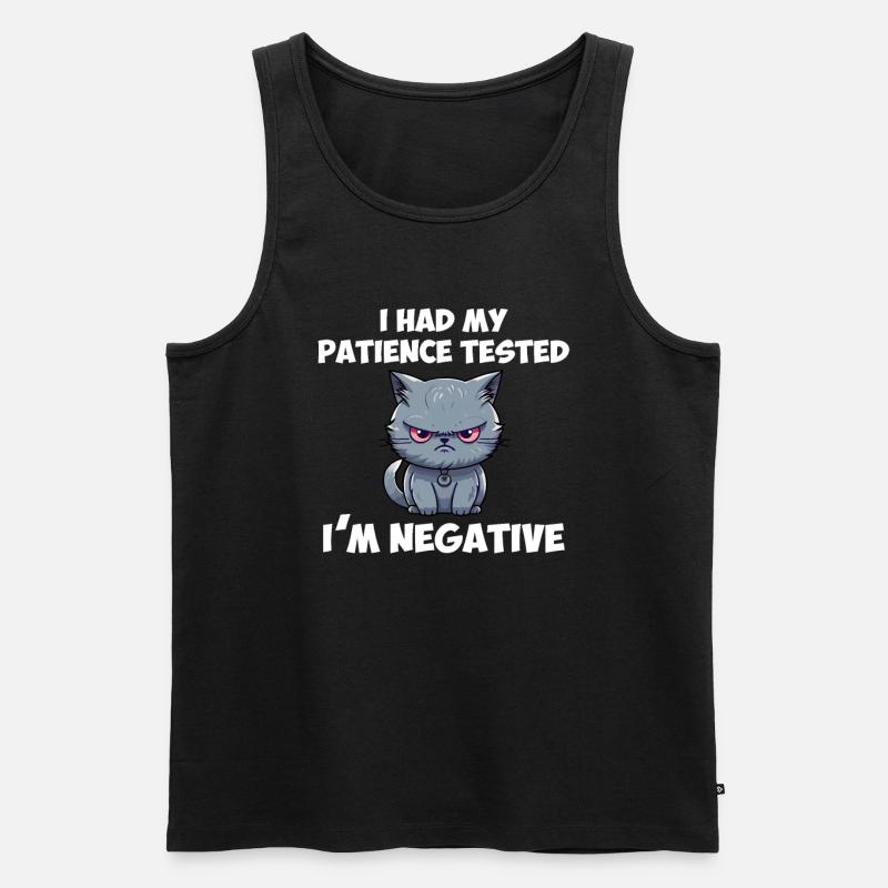 i had my patience tested - Männer Premium Bio Tank Top - Schwarz