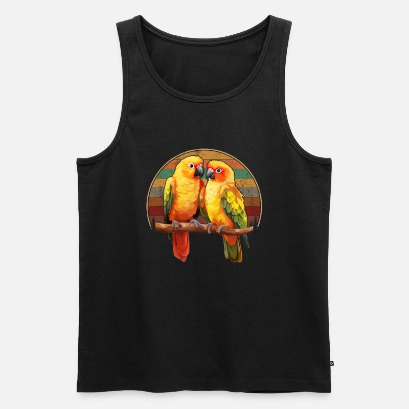 Sun Conure, parrot Conure - Männer Premium Bio Tank Top - Schwarz