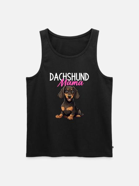 Dachshund dog, Weenie Dog - Männer Premium Bio Tank Top - Schwarz