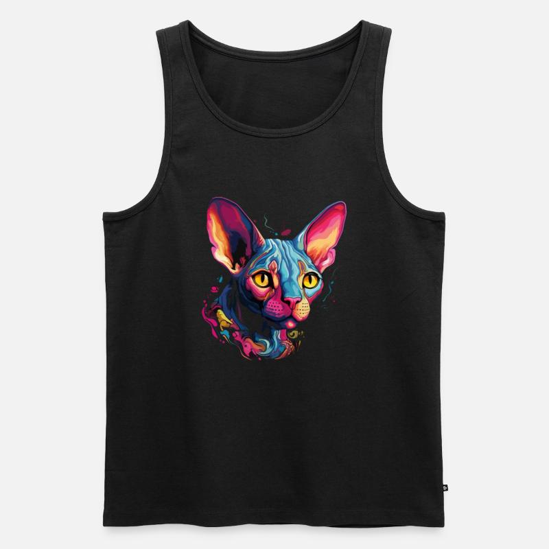 sphynx cat - Männer Premium Bio Tank Top - Schwarz