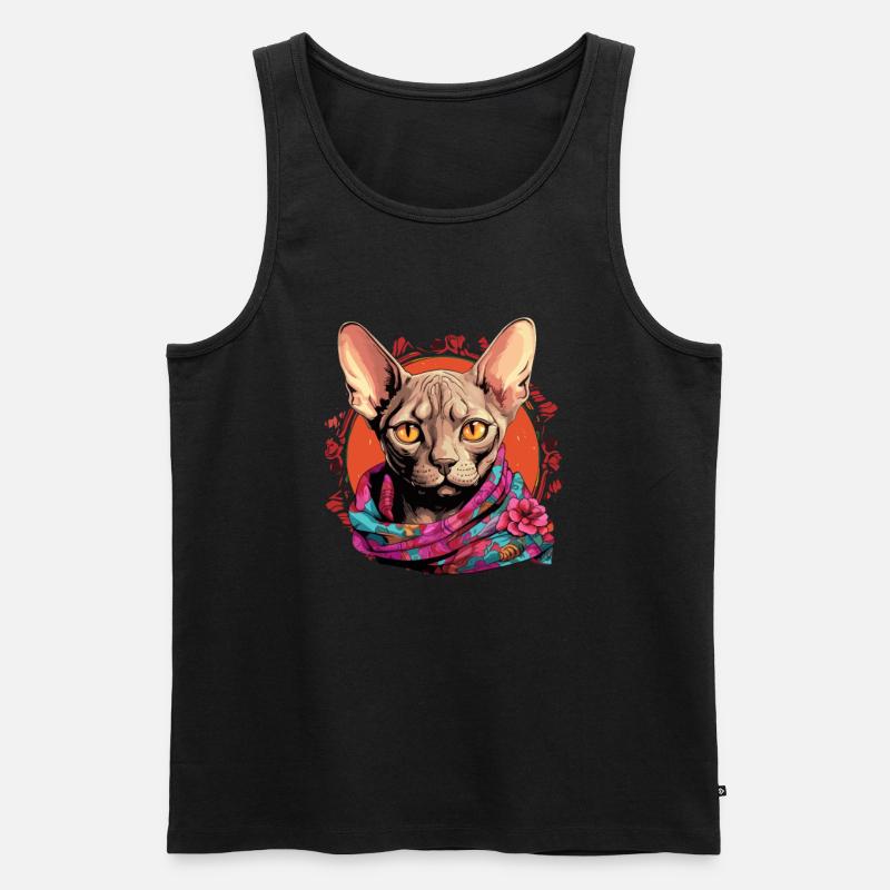 sphynx cat - Männer Premium Bio Tank Top - Schwarz