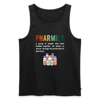 Pharmacist Technician, definition of Pharmily - Männer Premium Bio Tank Top - Schwarz - Vorne - Michal (187cm)