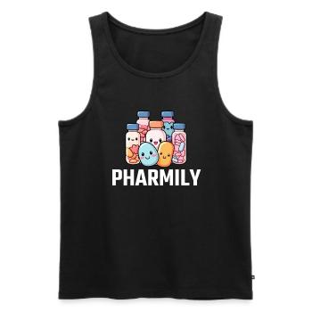 Pharmacist Technician, definition of Pharmily - Männer Premium Bio Tank Top - Schwarz - Vorne - Michal (187cm)