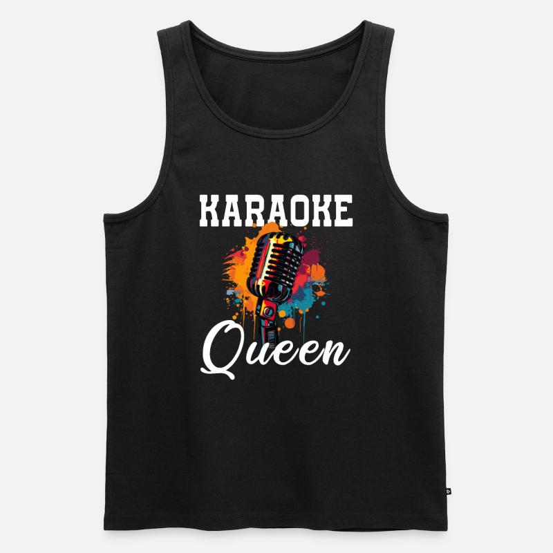 Karaoke Queen - Männer Premium Bio Tank Top - Schwarz