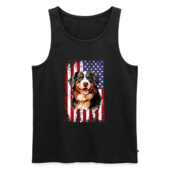 bernese mountain dog - Männer Premium Bio Tank Top - Schwarz - Vorne - Michal (187cm)