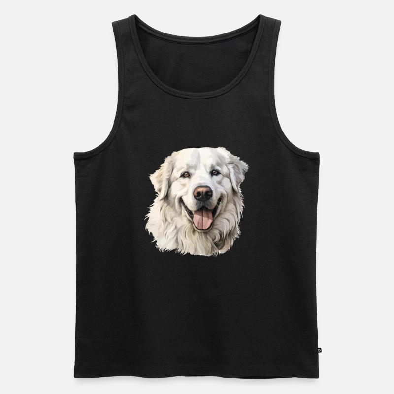 Great Pyrenees dog, - Männer Premium Bio Tank Top - Schwarz