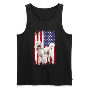 poodle dog - Männer Premium Bio Tank Top - Schwarz - Vorne - Michal (187cm)