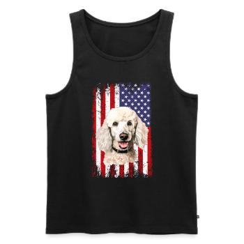 poodle dog - Männer Premium Bio Tank Top - Schwarz - Vorne - Michal (187cm)