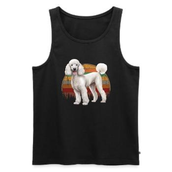 poodle dog - Männer Premium Bio Tank Top - Schwarz - Vorne - Michal (187cm)