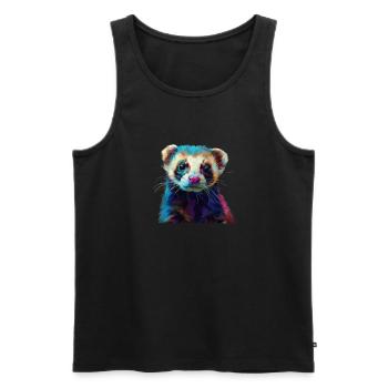 cute ferret - Männer Premium Bio Tank Top - Schwarz - Vorne - Michal (187cm)