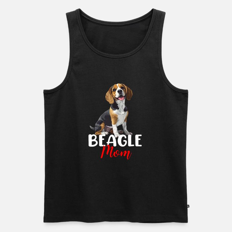 beagle mom beagle - Männer Premium Bio Tank Top - Schwarz