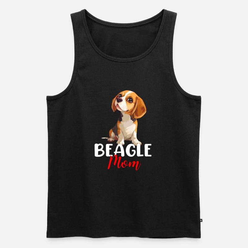 beagle mom beagle - Männer Premium Bio Tank Top - Schwarz