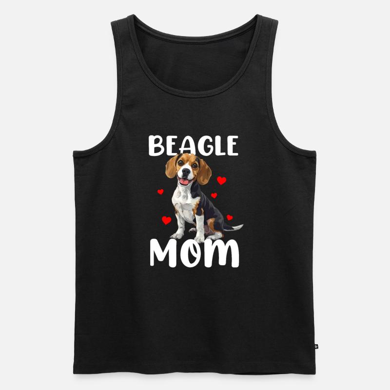 beagle mom beagle - Männer Premium Bio Tank Top - Schwarz