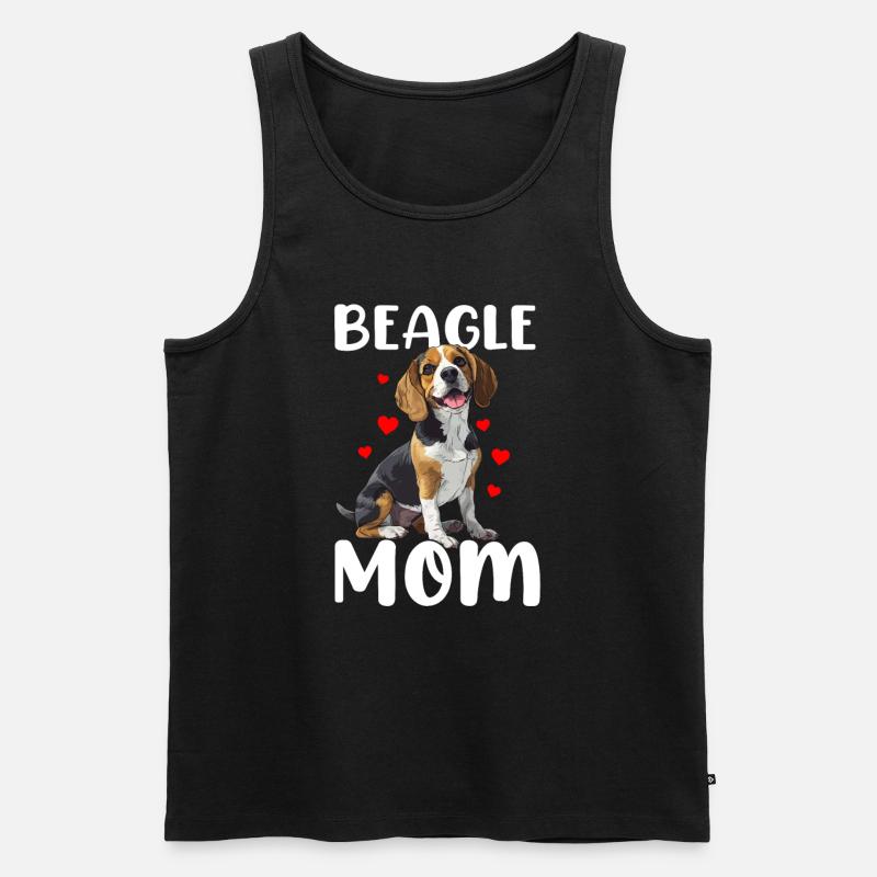 beagle mom beagle - Männer Premium Bio Tank Top - Schwarz