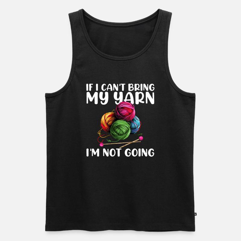 Yarn Knitting - Männer Premium Bio Tank Top - Schwarz