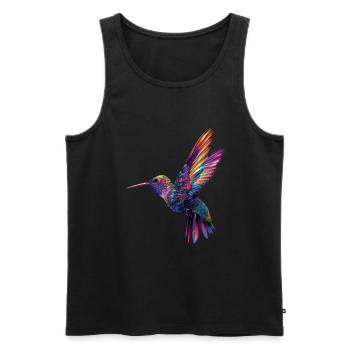 Hummingbird flowers - Männer Premium Bio Tank Top - Schwarz - Vorne - Michal (187cm)