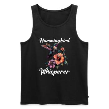 Hummingbird whisperer - Männer Premium Bio Tank Top - Schwarz - Vorne - Michal (187cm)