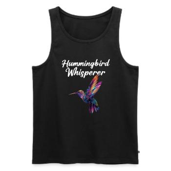 Hummingbird whisperer - Männer Premium Bio Tank Top - Schwarz - Vorne - Michal (187cm)