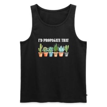 I'd Propagate That, plants Succulents - Männer Premium Bio Tank Top - Schwarz - Vorne - Michal (187cm)