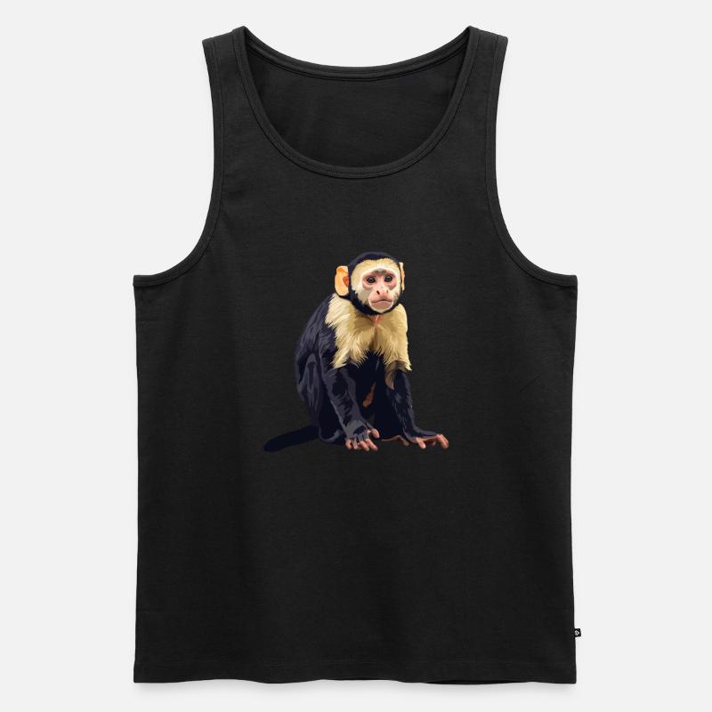 Capuchin monkey whisperer - Männer Premium Bio Tank Top - Schwarz
