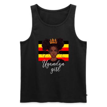 Uganda flag, american ugandan - Männer Premium Bio Tank Top - Schwarz - Vorne - Michal (187cm)