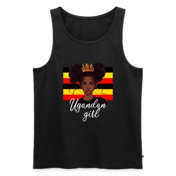 Uganda flag, american ugandan - Männer Premium Bio Tank Top - Schwarz - Vorne - Michal (187cm)