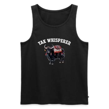 Yak Whisperer Himalayan Tibet - Men's Premium Organic Tank Top - black - Front - Michal (187cm)