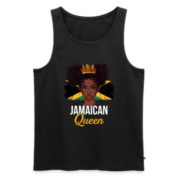 Jamaïque QueenFlag Jamaïque - Débardeur bio Premium Homme - noir - Devant - Michal (187cm)