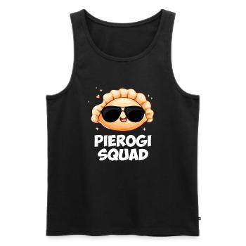 Pierogi squad Polish Pierogi - Men's Premium Organic Tank Top - black - Front - AI Model Male 178 light (178cm)