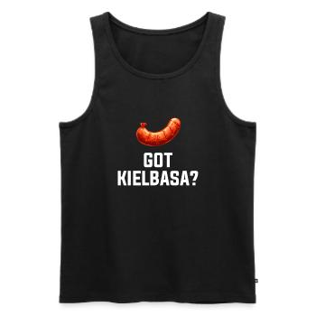 Got Kielbasa, Pologne Cuisine polonaise Kielbasa - Débardeur bio Premium Homme - noir - Devant - Michal (187cm)