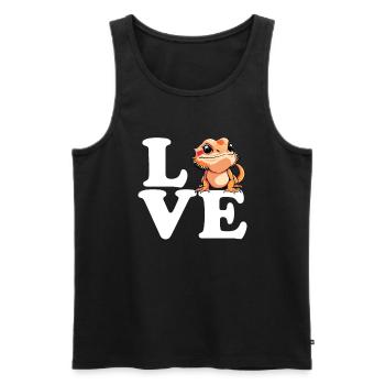 I love bearded dragon, reptile bearded - Männer Premium Bio Tank Top - Schwarz - Vorne - AI Model Male 178 light (178cm)