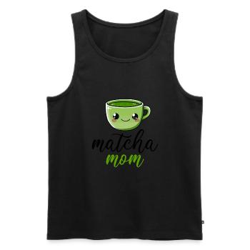 Matcha mom, matcha - Männer Premium Bio Tank Top - Schwarz - Vorne - Michal (187cm)