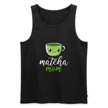 Matcha mom, matcha - Men's Premium Organic Tank Top - black - Front - AI Model Male 178 light (178cm)