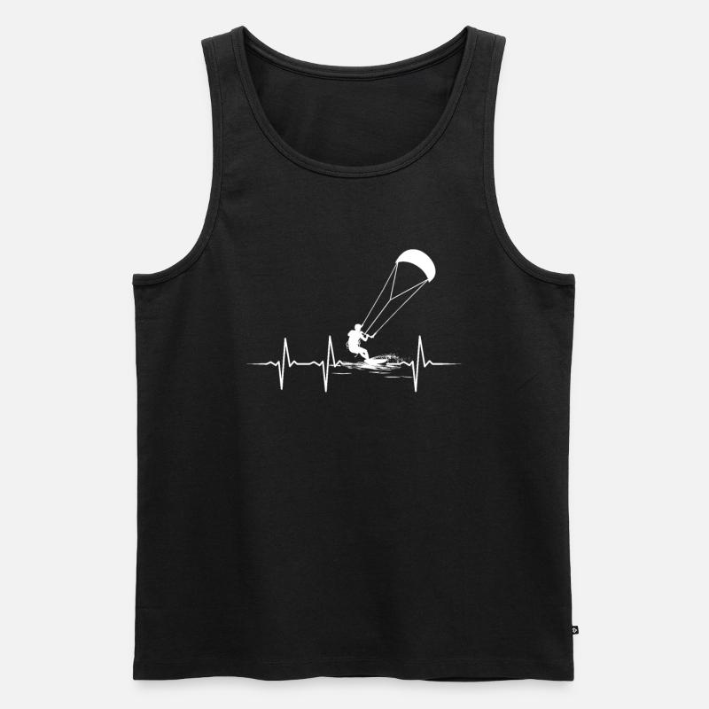 Kitesurfing kiteboarding lover - Männer Premium Bio Tank Top - Schwarz