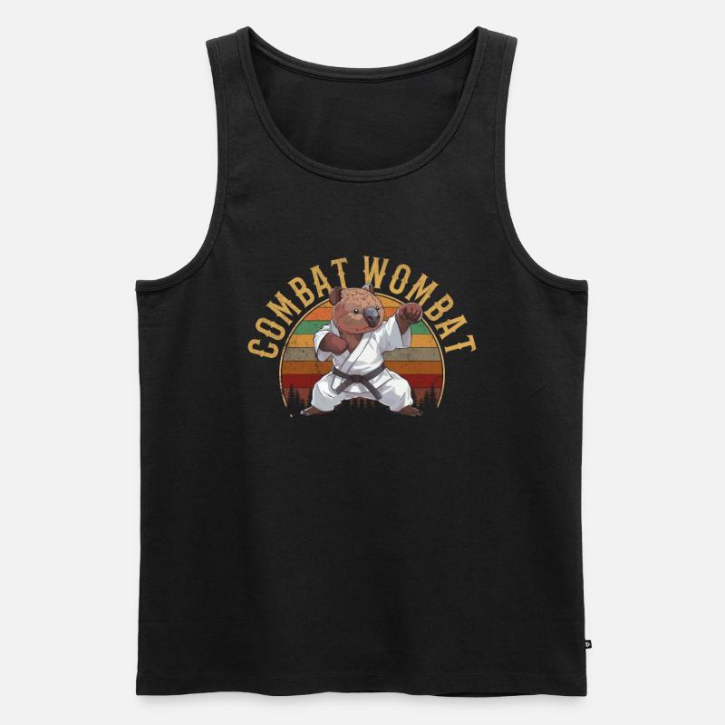 wombat Aussie australian wombat - Männer Premium Bio Tank Top - Schwarz
