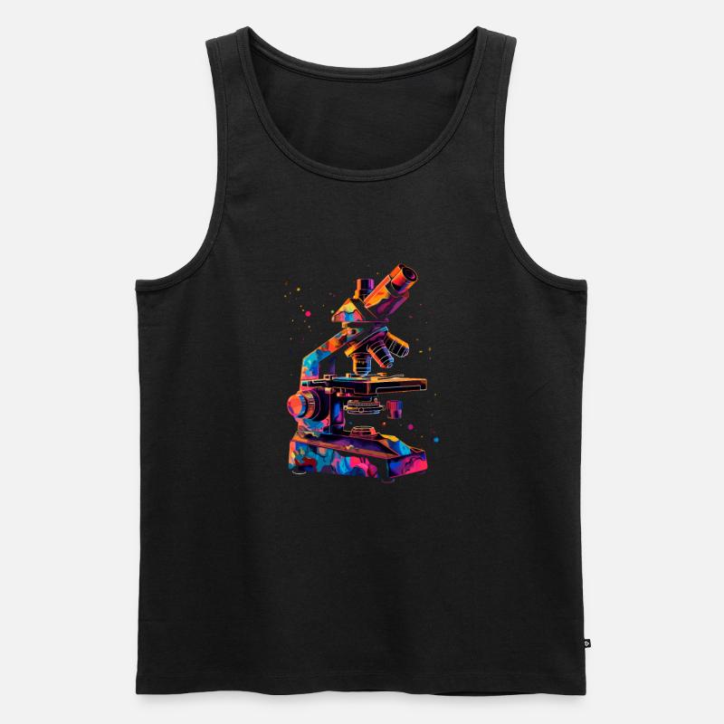 Microscopy Scientist Biologist Microscope - Männer Premium Bio Tank Top - Schwarz