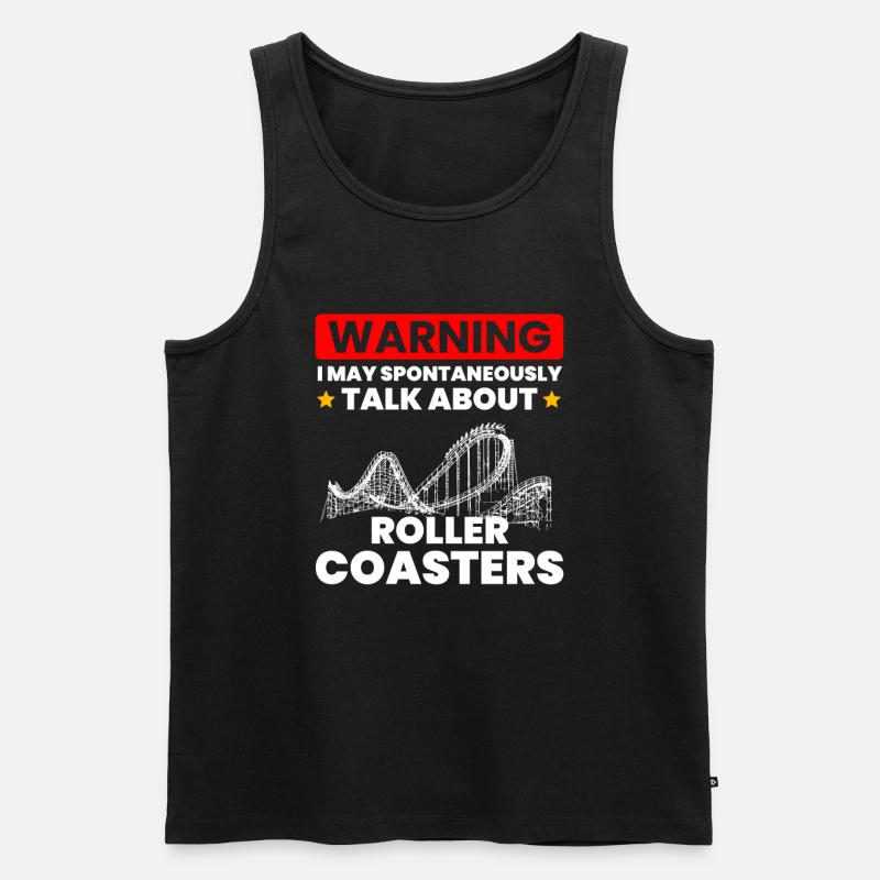 talk spontaneously rollercoasters - Männer Premium Bio Tank Top - Schwarz