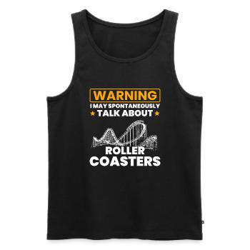 Talk Spontaneously Rollercoasters - Men's Premium Organic Tank Top - black - Front - Michal (187cm)