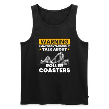 Talk Spontaneously Rollercoasters - Men's Premium Organic Tank Top - black - Front - Michal (187cm)