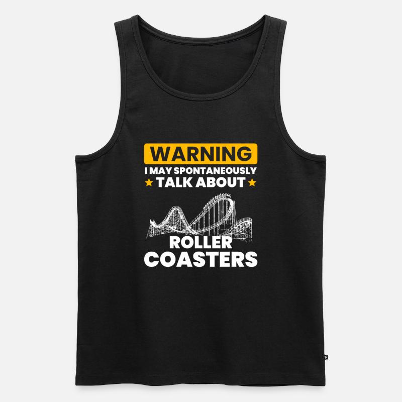 talk spontaneously rollercoasters - Männer Premium Bio Tank Top - Schwarz
