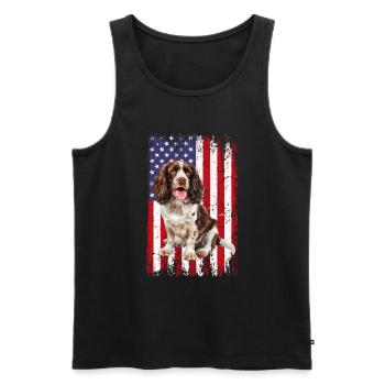 springer spaniel - Männer Premium Bio Tank Top - Schwarz - Vorne - AI Model Male 178 light (178cm)