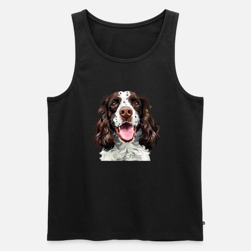 springer spaniel - Männer Premium Bio Tank Top - Schwarz