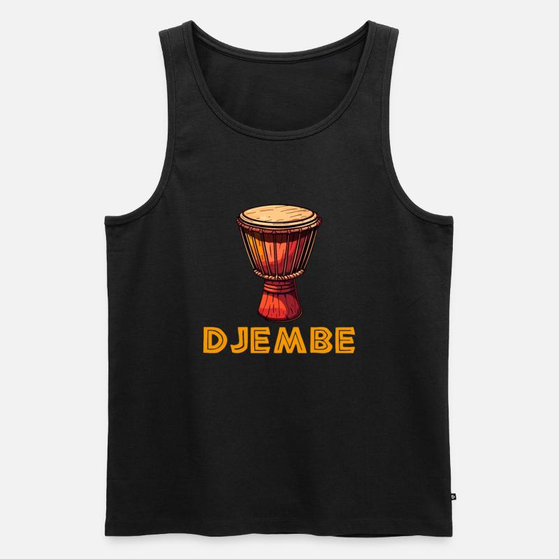 djembe african drums - Männer Premium Bio Tank Top - Schwarz