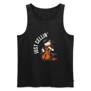 Cello Just Cellin - Men's Premium Organic Tank Top - black - Front - Michal (187cm)