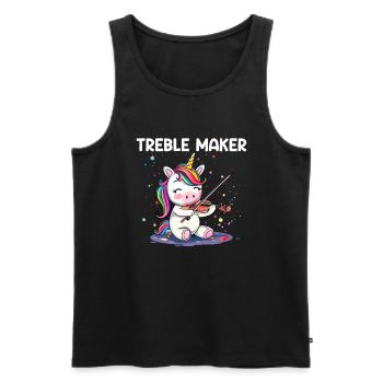 Violinist musical instrument Violin - Männer Premium Bio Tank Top - Schwarz - Vorne - Michal (187cm)