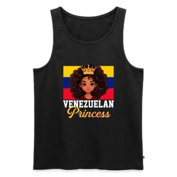 venezuelan princess, flag venezuela - Männer Premium Bio Tank Top - Schwarz - Vorne - Michal (187cm)